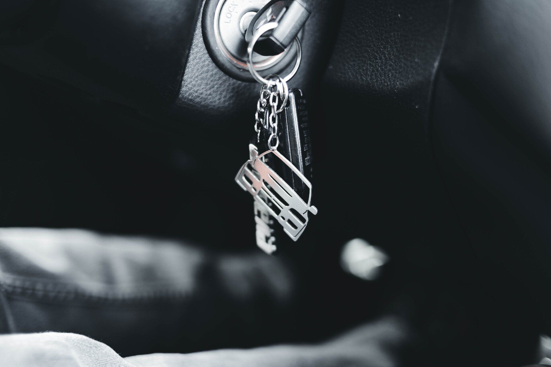 Key in car ignition